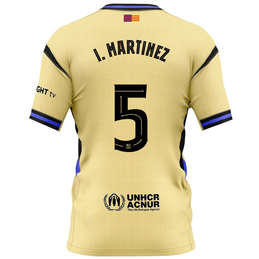 Danxen Barn Iñigo Martínez #5 Gul Svart Bortatröja Matchtröjor 2025/26 Tröjor T-Tröja