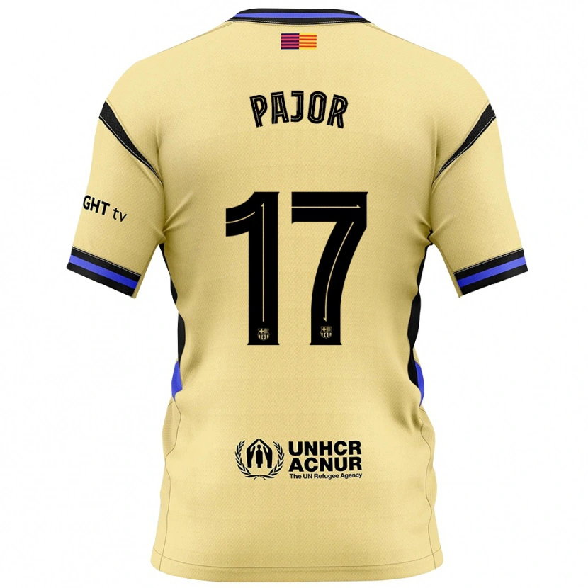 Danxen Barn Ewa Pajor #17 Gul Svart Bortatröja Matchtröjor 2025/26 Tröjor T-Tröja