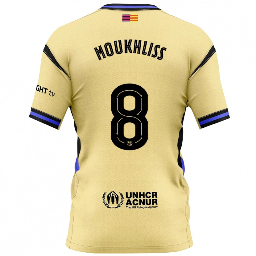 Danxen Barn Moha Moukhliss #8 Gul Svart Bortatröja Matchtröjor 2025/26 Tröjor T-Tröja