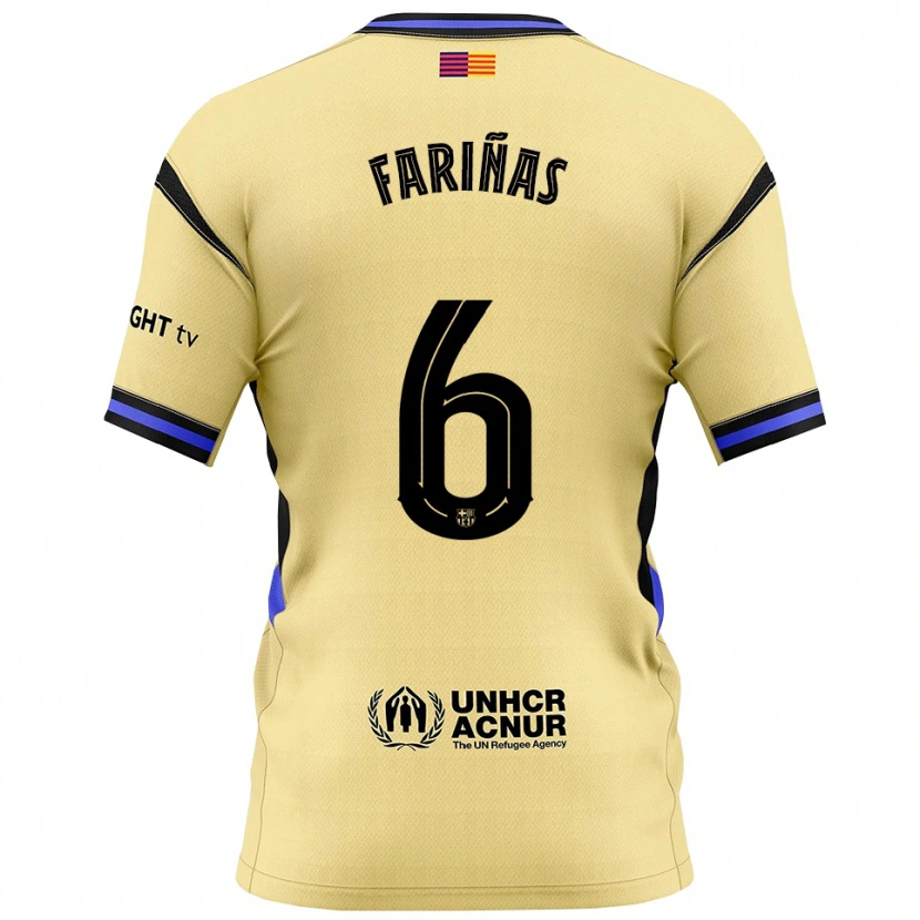 Danxen Barn Brian Fariñas #6 Gul Svart Bortatröja Matchtröjor 2025/26 Tröjor T-Tröja