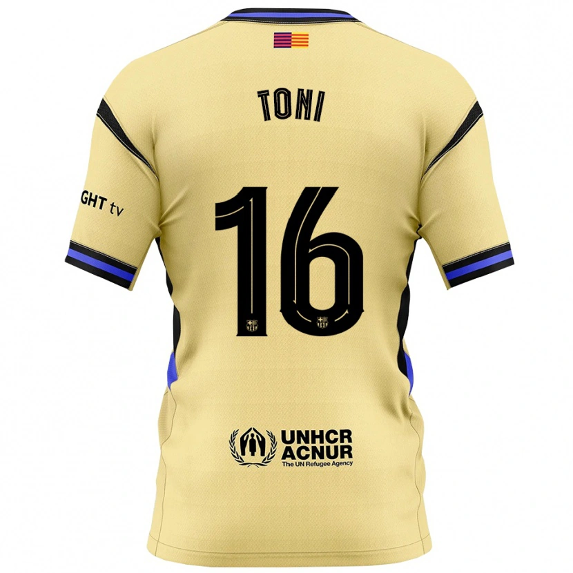 Danxen Barn Toni Fernández #16 Gul Svart Bortatröja Matchtröjor 2025/26 Tröjor T-Tröja