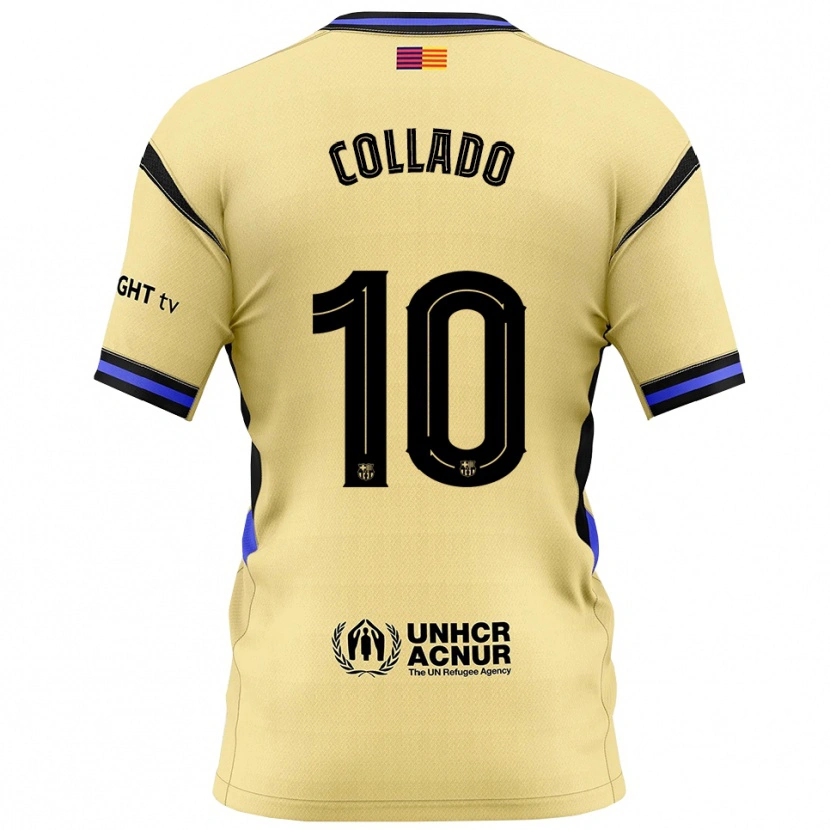 Danxen Barn Alex Collado #10 Gul Svart Bortatröja Matchtröjor 2025/26 Tröjor T-Tröja