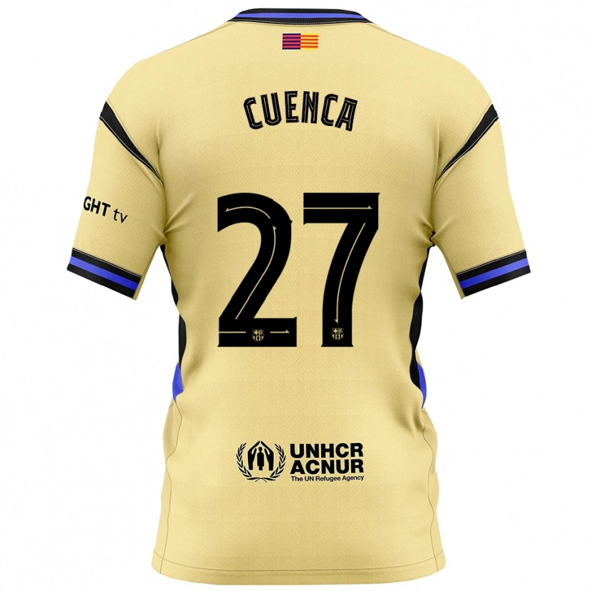 Danxen Barn Andrés Cuenca #27 Gul Svart Bortatröja Matchtröjor 2025/26 Tröjor T-Tröja