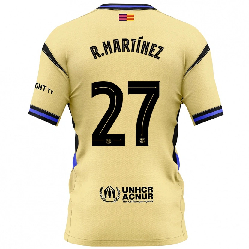 Danxen Barn Roger Martínez #27 Gul Svart Bortatröja Matchtröjor 2025/26 Tröjor T-Tröja