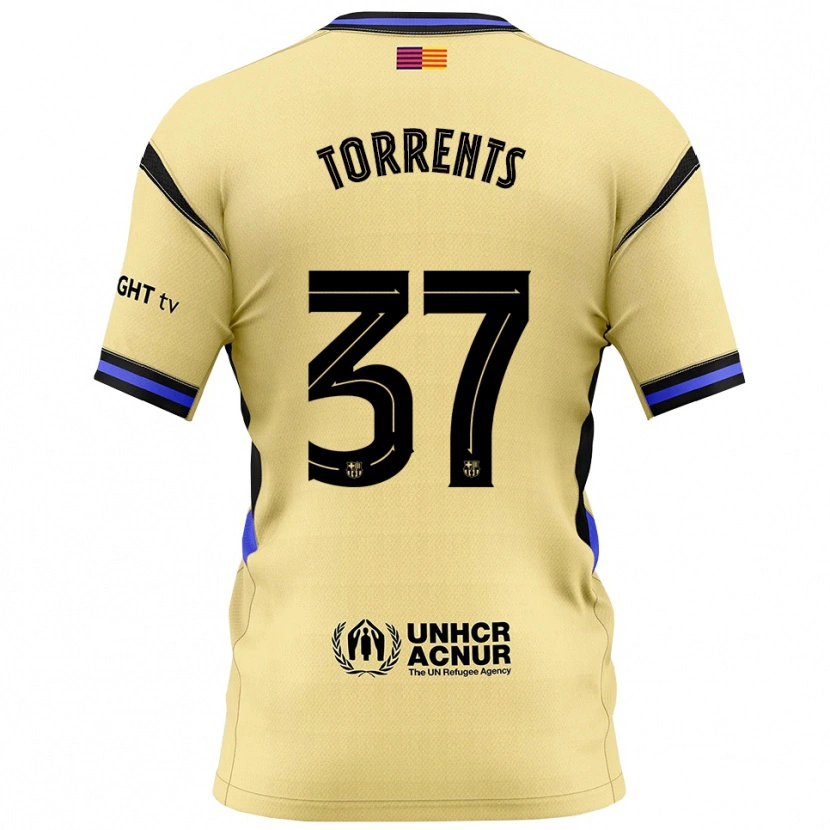 Danxen Barn Jofre Torrents #37 Gul Svart Bortatröja Matchtröjor 2025/26 Tröjor T-Tröja