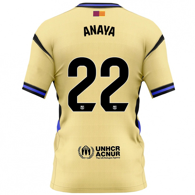 Danxen Barn Joan Anaya #22 Gul Svart Bortatröja Matchtröjor 2025/26 Tröjor T-Tröja