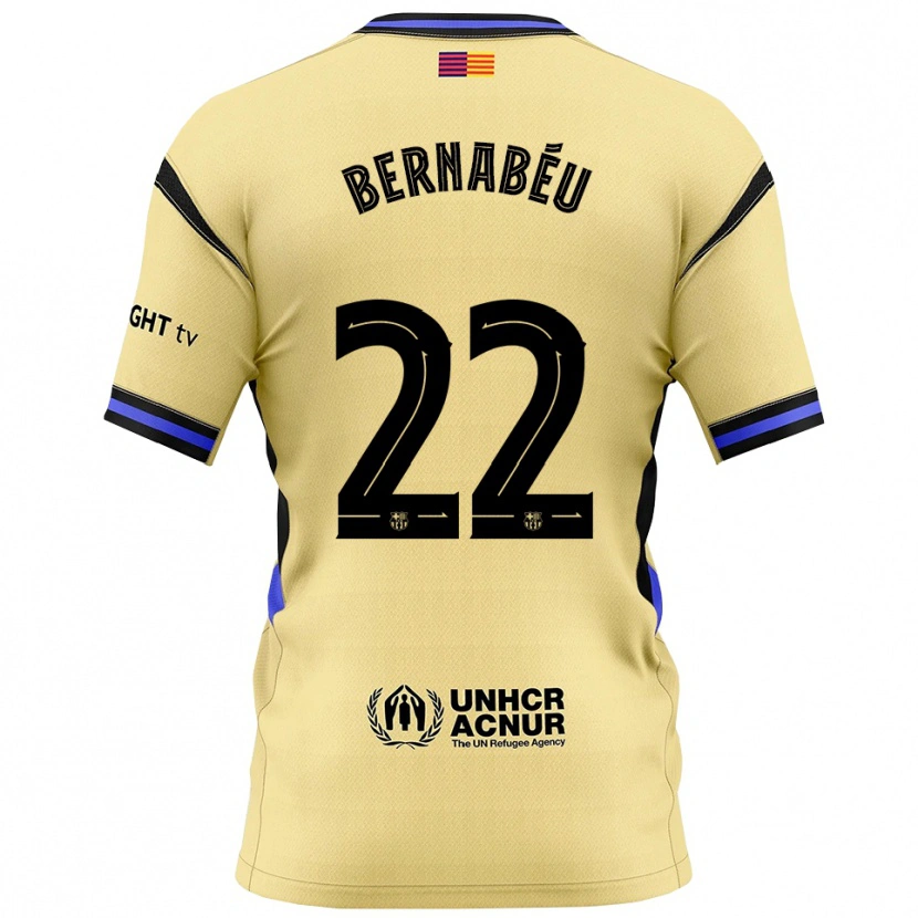 Danxen Barn Pol Bernabéu #22 Gul Svart Bortatröja Matchtröjor 2025/26 Tröjor T-Tröja