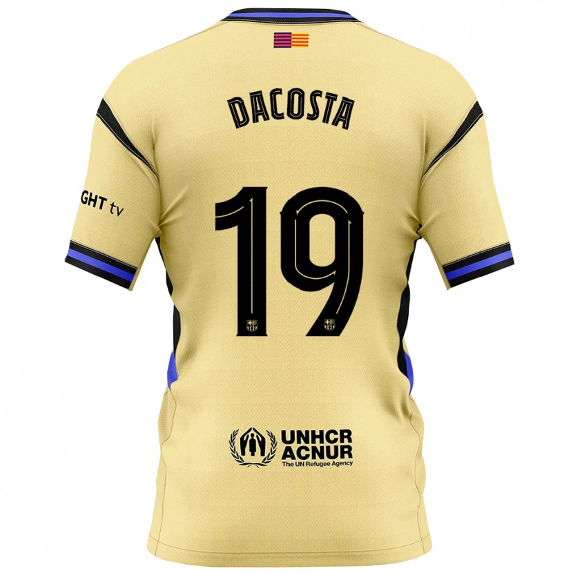 Danxen Barn Raúl Dacosta #19 Gul Svart Bortatröja Matchtröjor 2025/26 Tröjor T-Tröja
