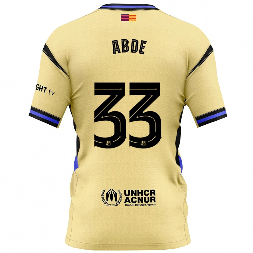 Danxen Barn Ez Abde #33 Gul Svart Bortatröja Matchtröjor 2025/26 Tröjor T-Tröja