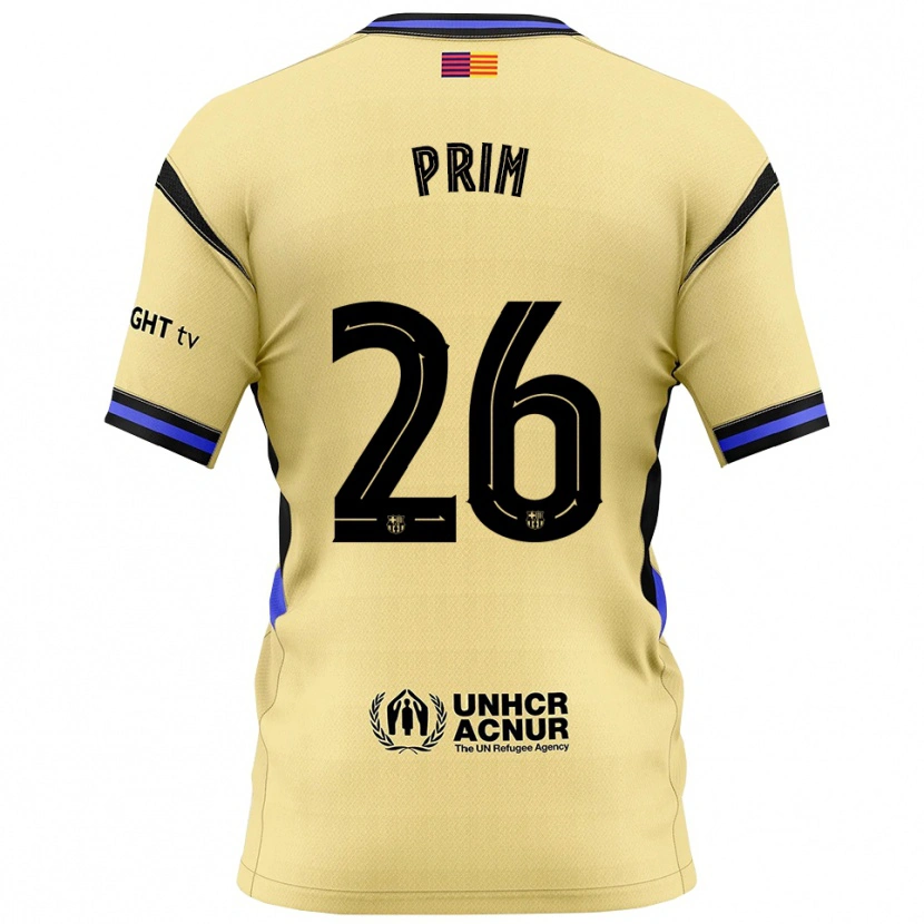 Danxen Barn Pau Prim #26 Gul Svart Bortatröja Matchtröjor 2025/26 Tröjor T-Tröja