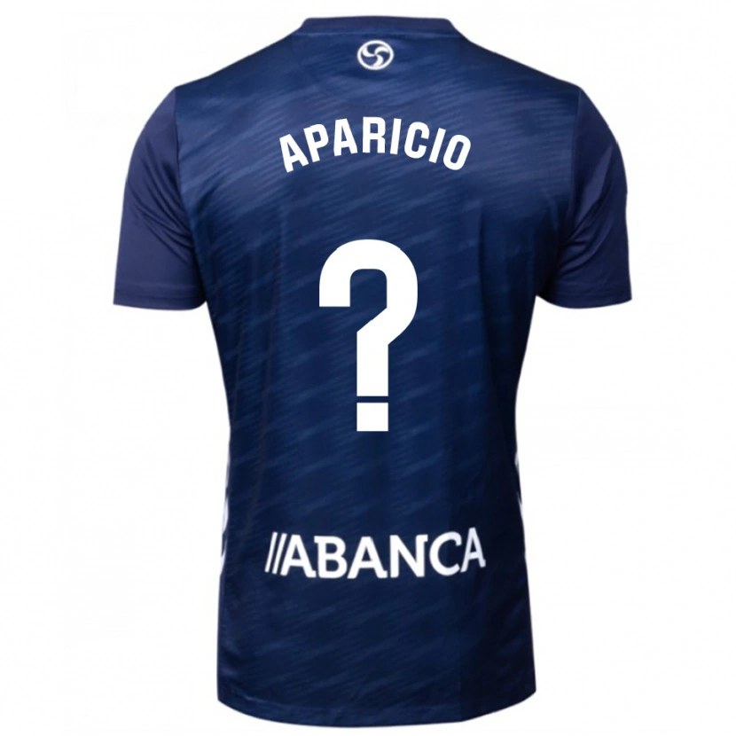 Danxen Barn Pablo Aparicio #0 Marinblå Vit Bortatröja Matchtröjor 2025/26 Tröjor T-Tröja