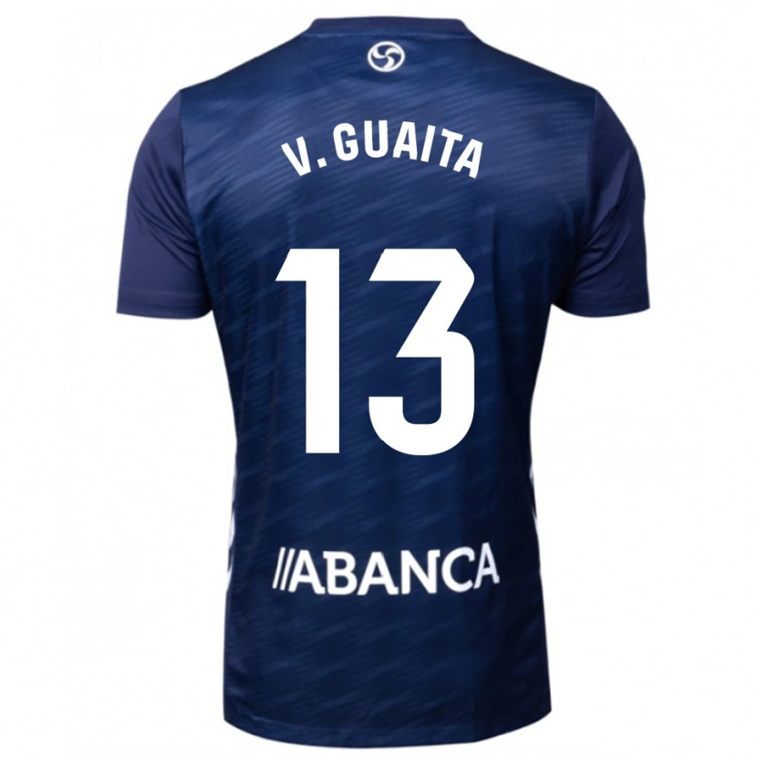 Danxen Barn Vicente Guaita #13 Marinblå Vit Bortatröja Matchtröjor 2025/26 Tröjor T-Tröja