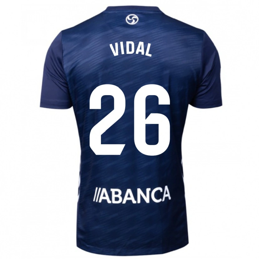 Danxen Barn Marc Vidal #26 Marinblå Vit Bortatröja Matchtröjor 2025/26 Tröjor T-Tröja