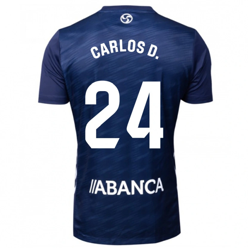 Danxen Barn Carlos Domínguez #24 Marinblå Vit Bortatröja Matchtröjor 2025/26 Tröjor T-Tröja