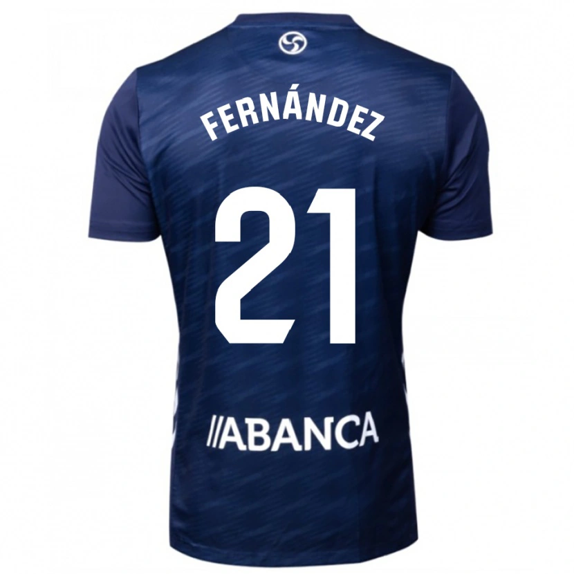 Danxen Barn Manu Fernández #21 Marinblå Vit Bortatröja Matchtröjor 2025/26 Tröjor T-Tröja