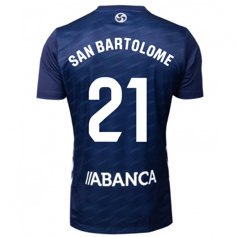 Danxen Barn Victor San Bartolome #21 Marinblå Vit Bortatröja Matchtröjor 2025/26 Tröjor T-Tröja