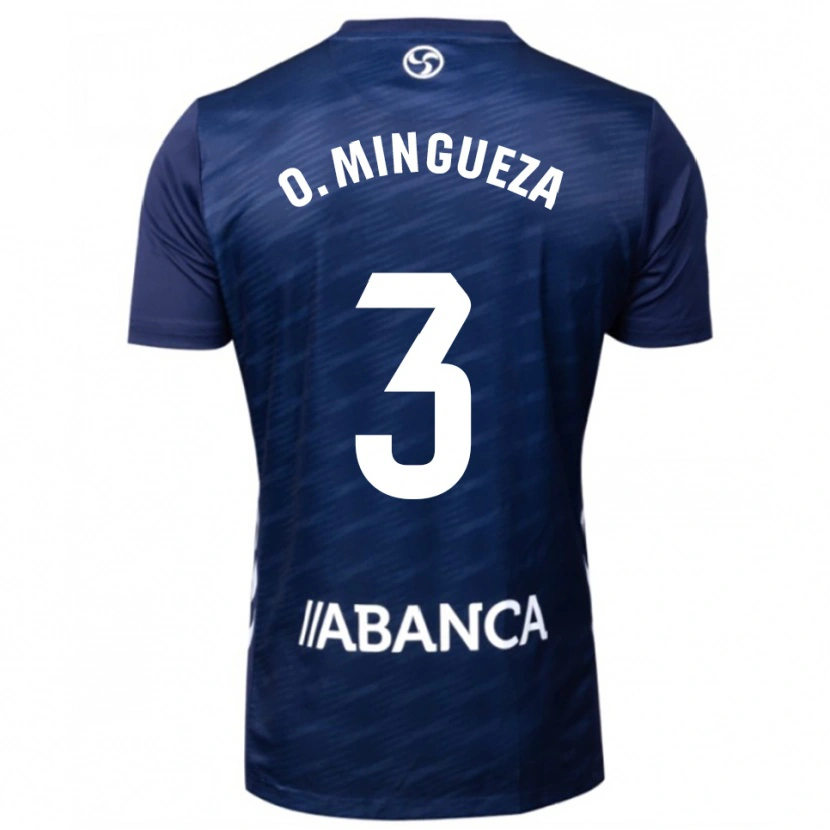Danxen Barn Óscar Mingueza #3 Marinblå Vit Bortatröja Matchtröjor 2025/26 Tröjor T-Tröja