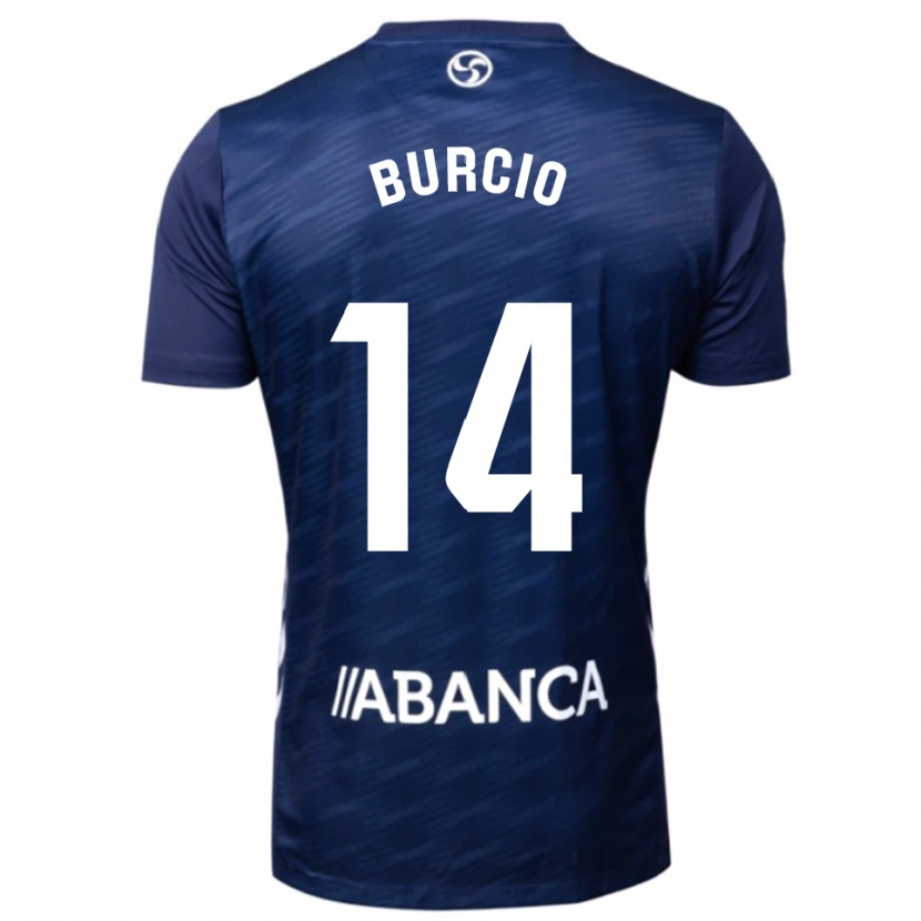 Danxen Barn Hugo Burcio #14 Marinblå Vit Bortatröja Matchtröjor 2025/26 Tröjor T-Tröja