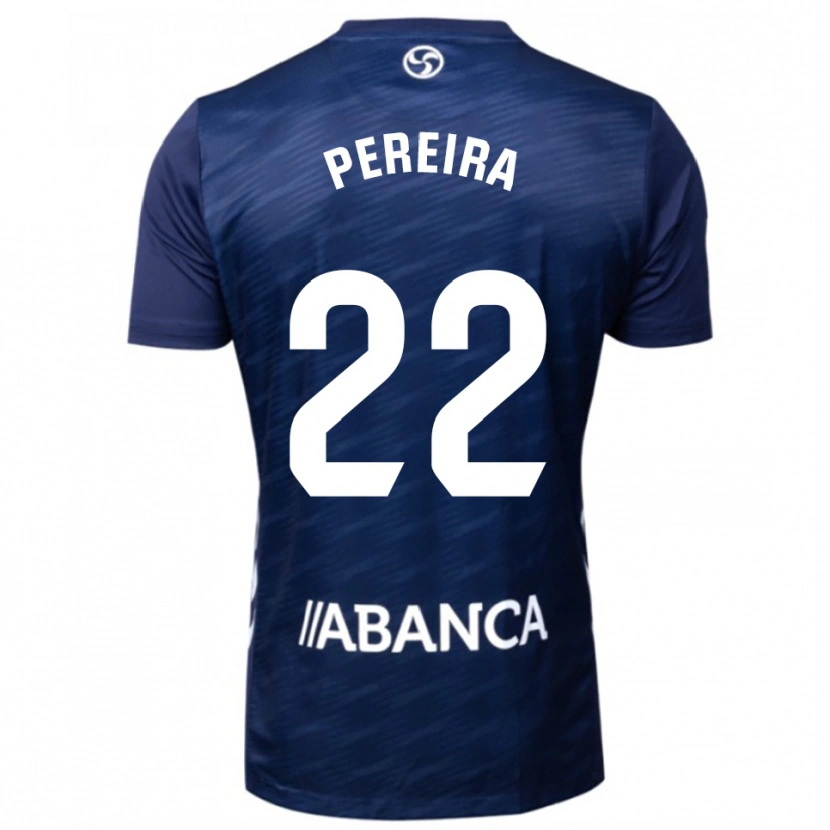 Danxen Barn Noe Pereira #22 Marinblå Vit Bortatröja Matchtröjor 2025/26 Tröjor T-Tröja
