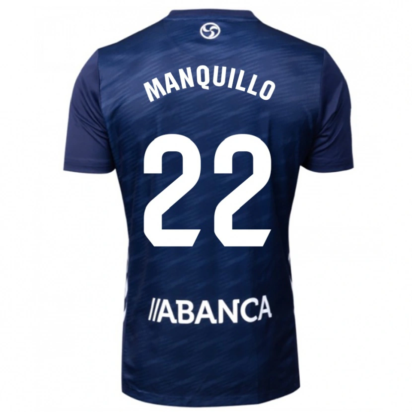 Danxen Barn Javier Manquillo #22 Marinblå Vit Bortatröja Matchtröjor 2025/26 Tröjor T-Tröja
