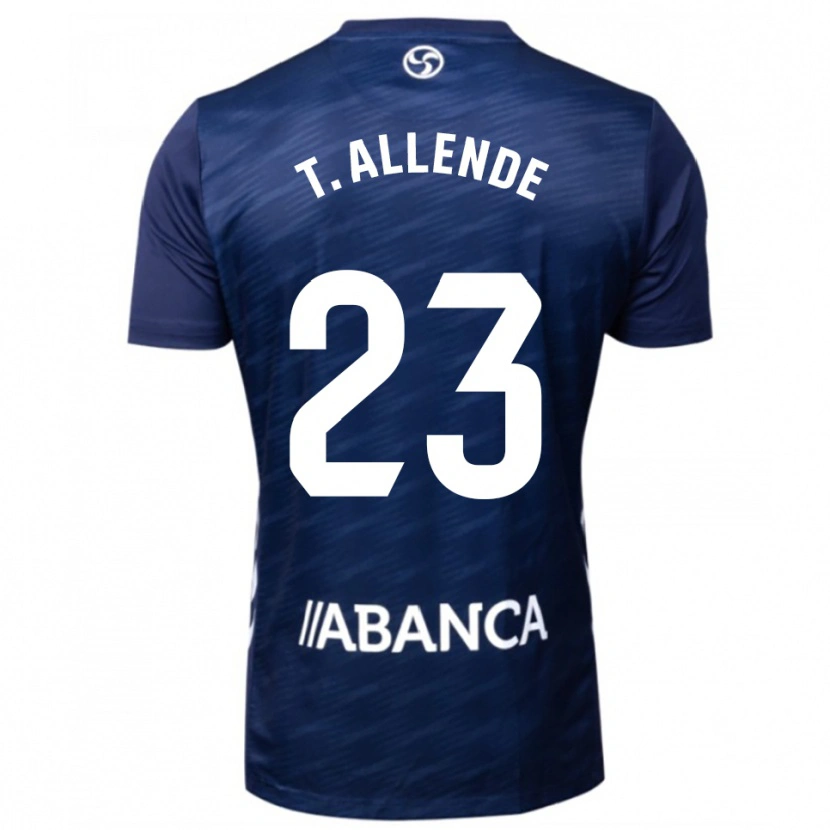Danxen Barn Tadeo Allende #23 Marinblå Vit Bortatröja Matchtröjor 2025/26 Tröjor T-Tröja