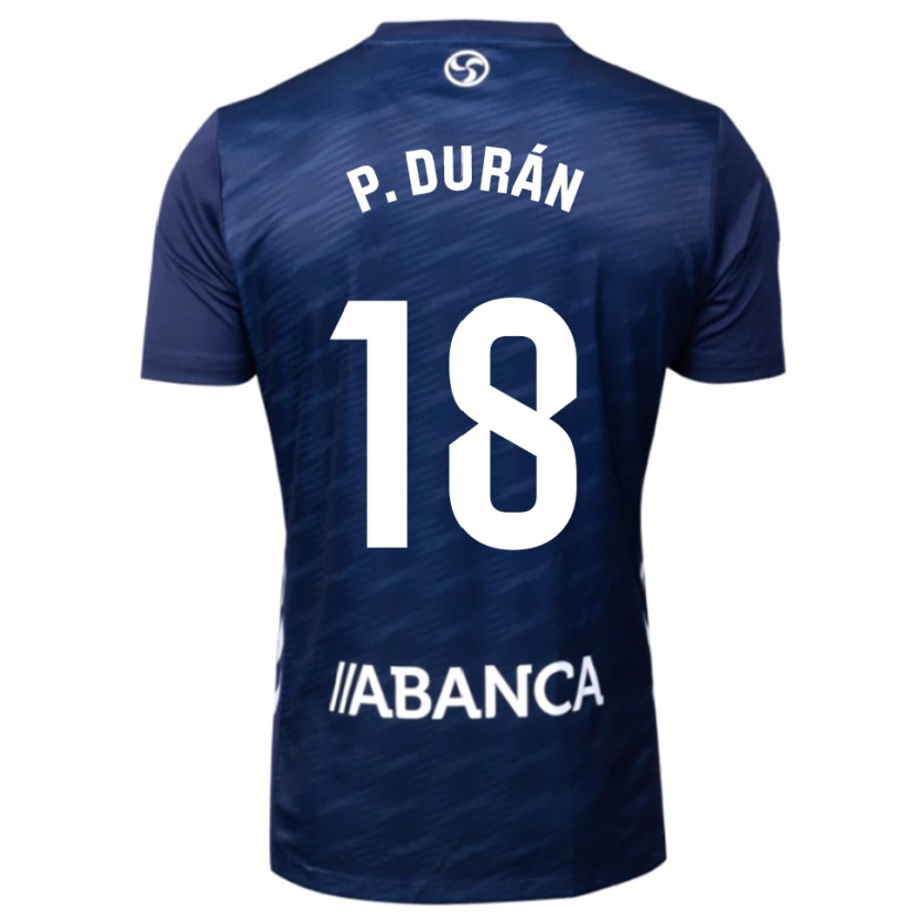 Danxen Barn Pablo Durán #18 Marinblå Vit Bortatröja Matchtröjor 2025/26 Tröjor T-Tröja