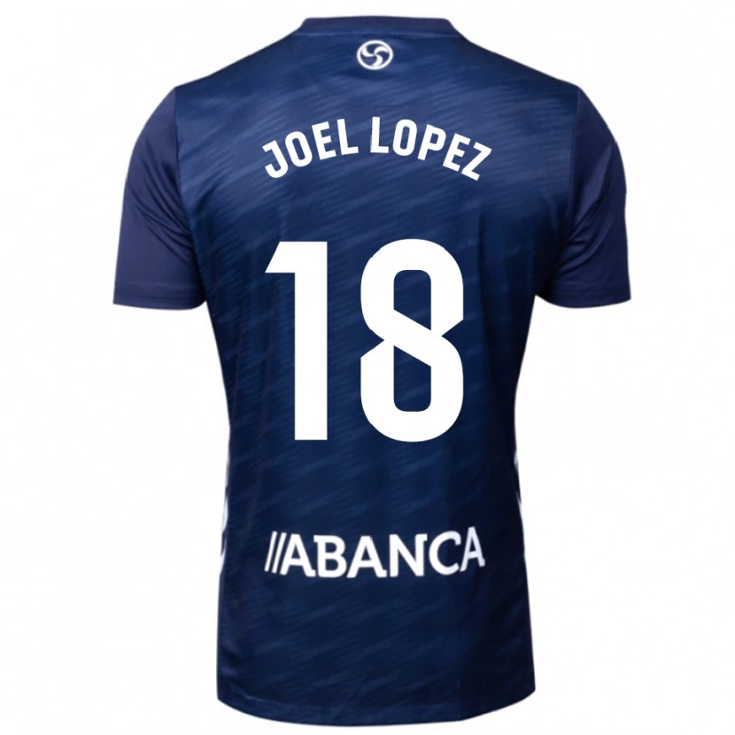 Danxen Barn Joel López #18 Marinblå Vit Bortatröja Matchtröjor 2025/26 Tröjor T-Tröja