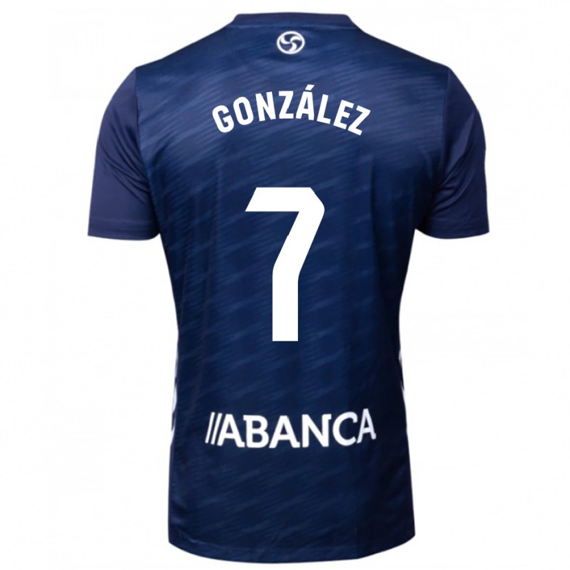 Danxen Barn Hugo González #7 Marinblå Vit Bortatröja Matchtröjor 2025/26 Tröjor T-Tröja