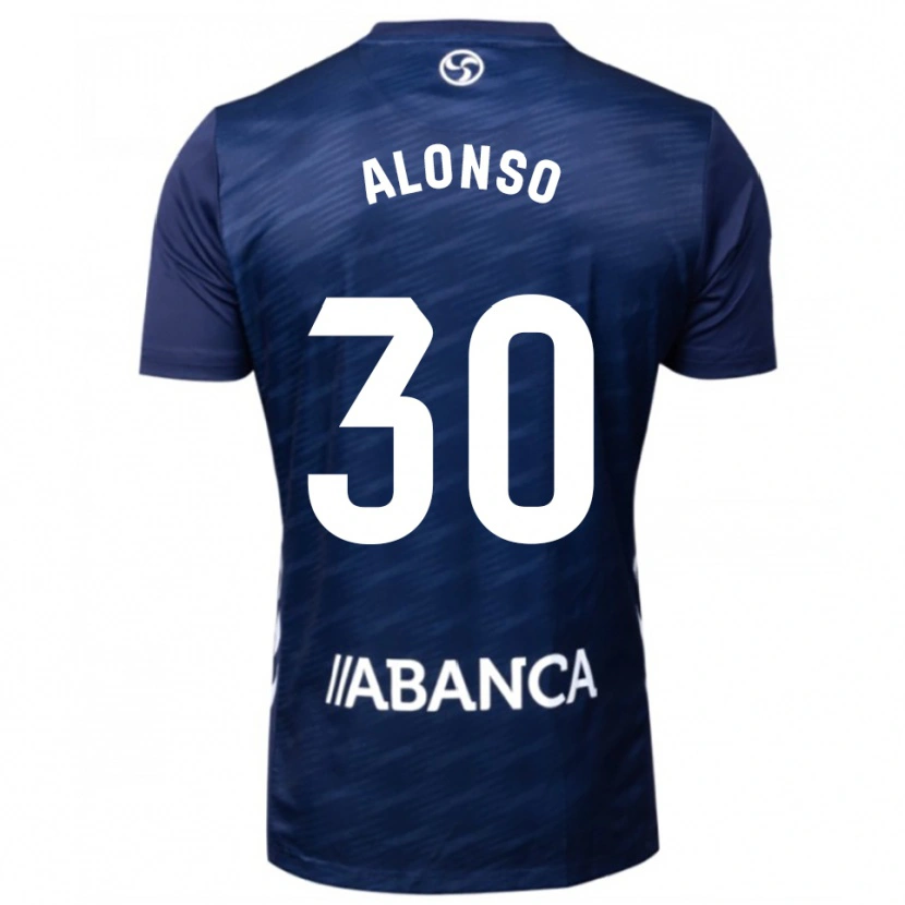 Danxen Barn Adriana Alonso #30 Marinblå Vit Bortatröja Matchtröjor 2025/26 Tröjor T-Tröja