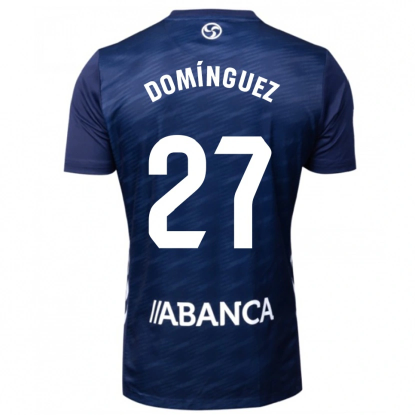 Danxen Barn Emma Domínguez #27 Marinblå Vit Bortatröja Matchtröjor 2025/26 Tröjor T-Tröja