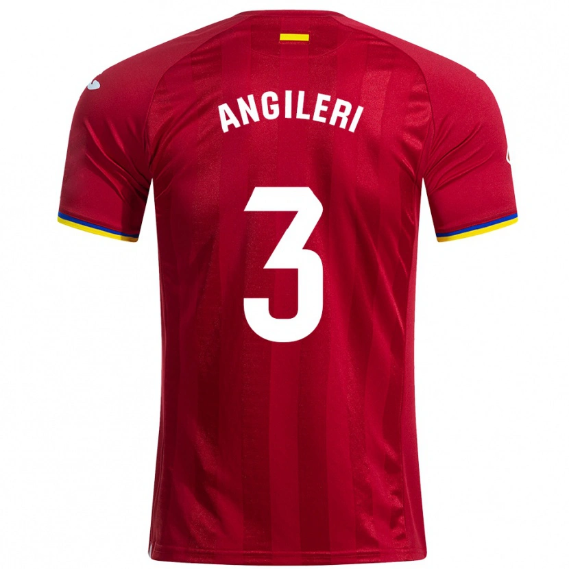 Danxen Barn Fabrizio Angileri #3 Röd Gul Blå Bortatröja Matchtröjor 2025/26 Tröjor T-Tröja