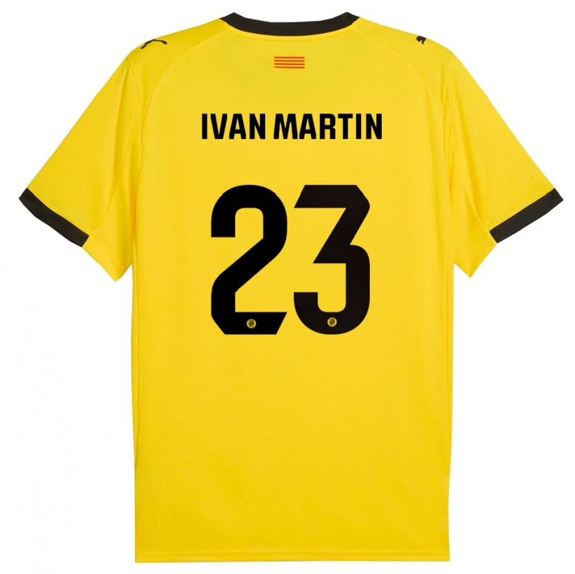 Danxen Barn Iván Martín #23 Gul Svart Bortatröja Matchtröjor 2025/26 Tröjor T-Tröja