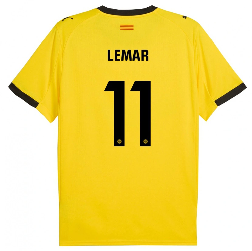 Danxen Barn Thomas Lemar #11 Gul Svart Bortatröja Matchtröjor 2025/26 Tröjor T-Tröja