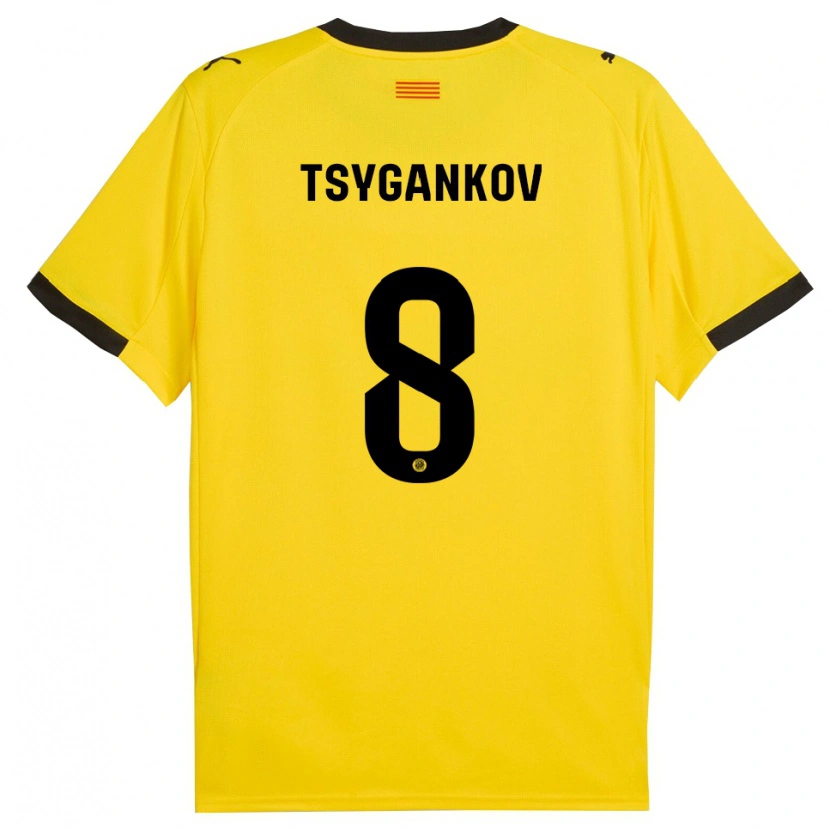 Danxen Barn Viktor Tsygankov #8 Gul Svart Bortatröja Matchtröjor 2025/26 Tröjor T-Tröja