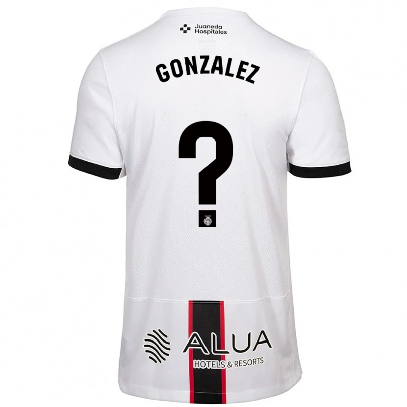 Danxen Barn Adrià González #0 Vit Svart Bortatröja Matchtröjor 2025/26 Tröjor T-Tröja