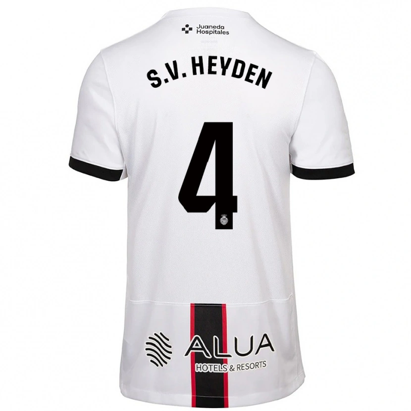 Danxen Barn Siebe Van Der Heyden #4 Vit Svart Bortatröja Matchtröjor 2025/26 Tröjor T-Tröja