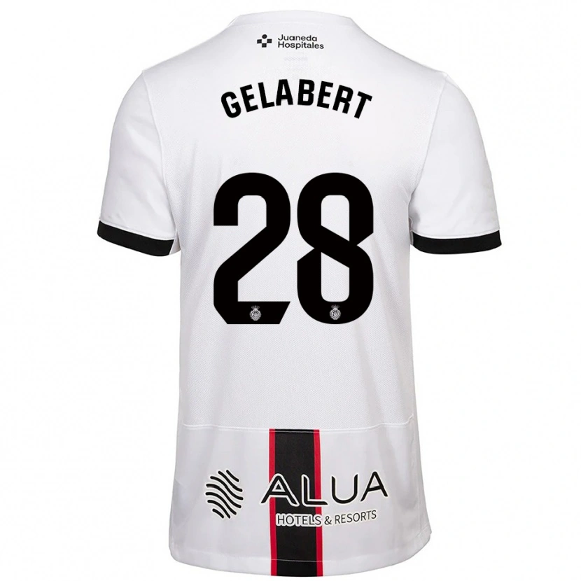 Danxen Barn Miquel Gelabert #28 Vit Svart Bortatröja Matchtröjor 2025/26 Tröjor T-Tröja