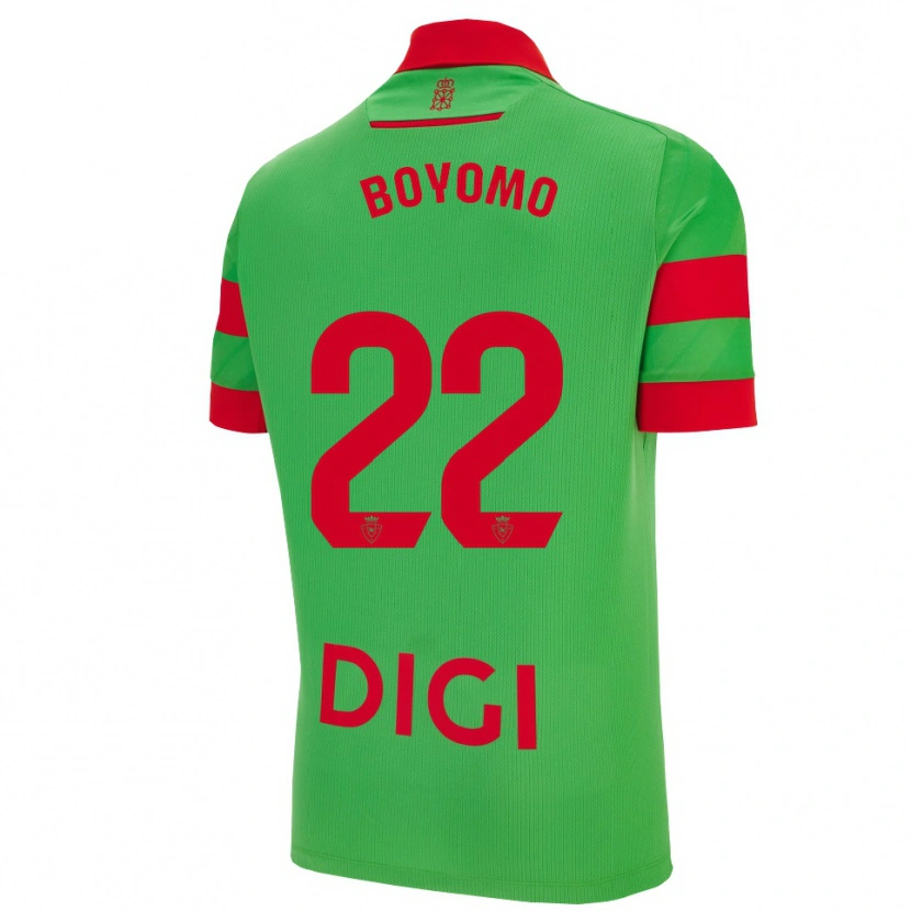 Danxen Barn Enzo Boyomo #22 Grön Röd Bortatröja Matchtröjor 2025/26 Tröjor T-Tröja