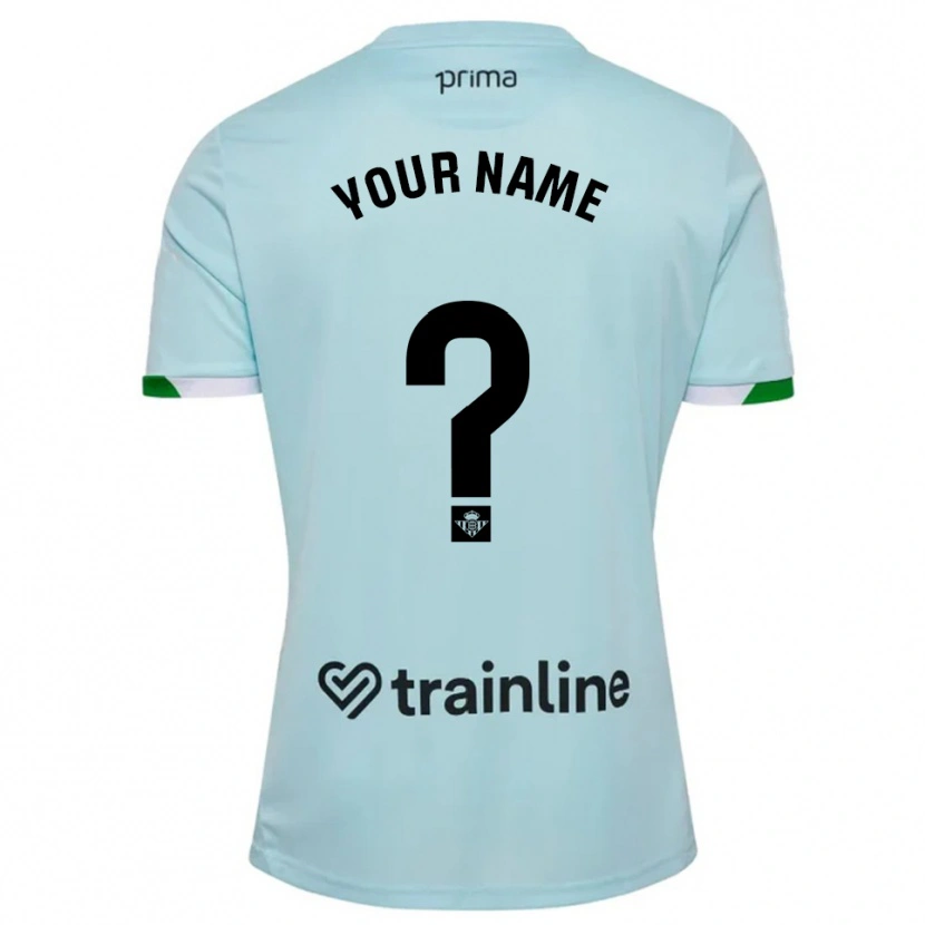 Danxen Barn Ditt Namn #0 Himmelsblå Grön Bortatröja Matchtröjor 2025/26 Tröjor T-Tröja