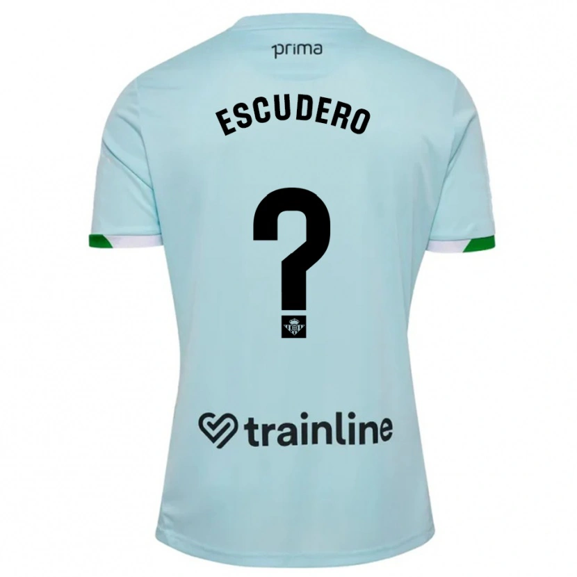 Danxen Barn Ale Escudero #0 Himmelsblå Grön Bortatröja Matchtröjor 2025/26 Tröjor T-Tröja