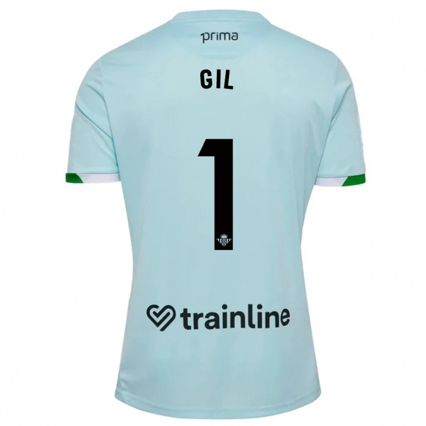Danxen Barn Noelia Gil #1 Himmelsblå Grön Bortatröja Matchtröjor 2025/26 Tröjor T-Tröja