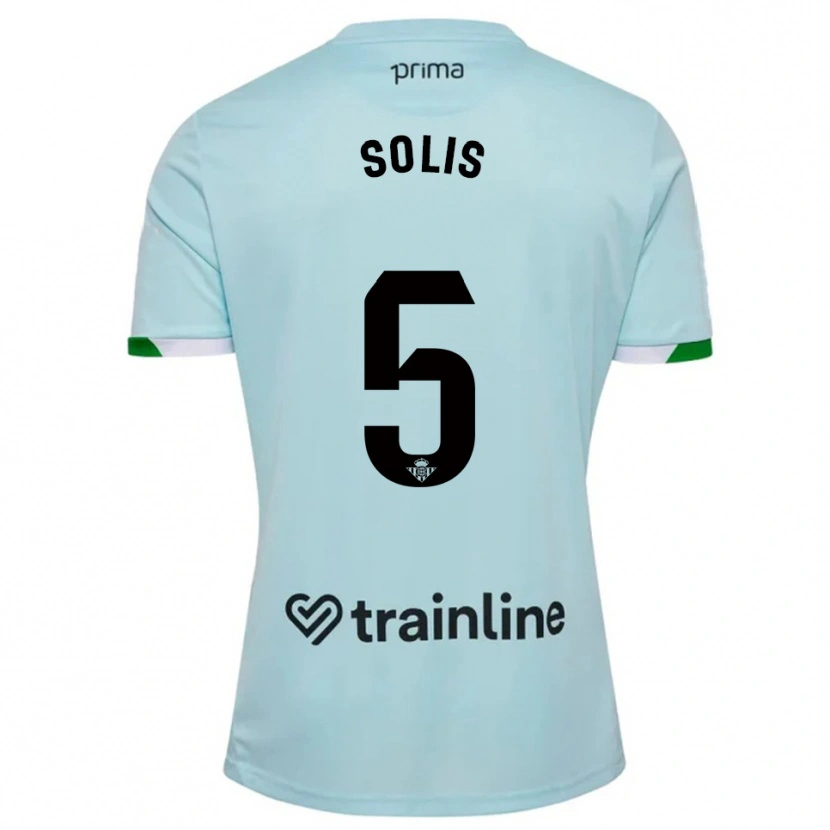 Danxen Barn Marcos Solís #5 Himmelsblå Grön Bortatröja Matchtröjor 2025/26 Tröjor T-Tröja