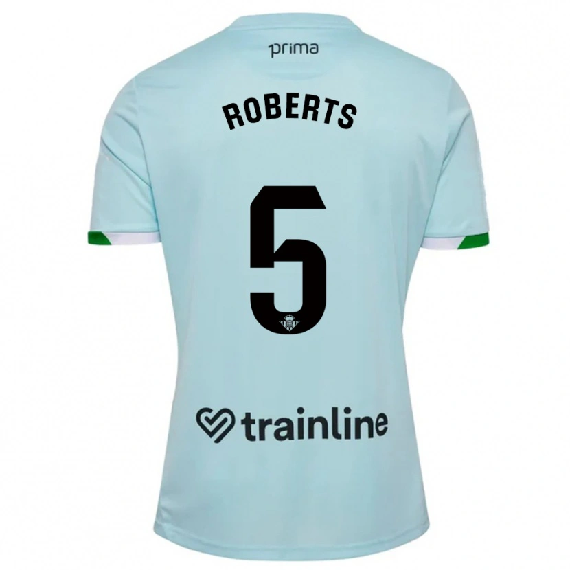 Danxen Barn Rhiannon Roberts #5 Himmelsblå Grön Bortatröja Matchtröjor 2025/26 Tröjor T-Tröja