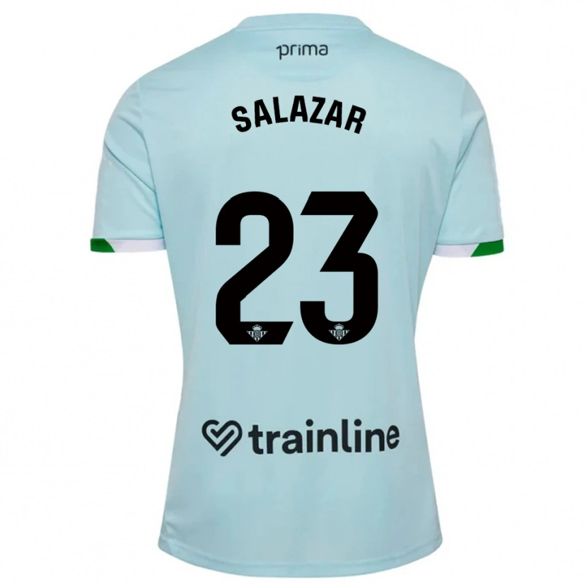 Danxen Barn Noelia Salazar #23 Himmelsblå Grön Bortatröja Matchtröjor 2025/26 Tröjor T-Tröja
