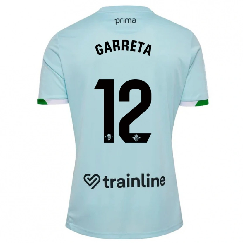 Danxen Barn Félix Garreta #12 Himmelsblå Grön Bortatröja Matchtröjor 2025/26 Tröjor T-Tröja