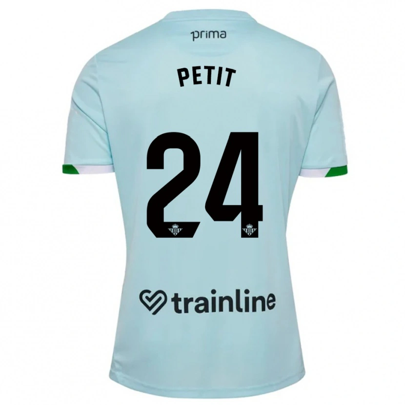 Danxen Barn Gonzalo Petit #24 Himmelsblå Grön Bortatröja Matchtröjor 2025/26 Tröjor T-Tröja