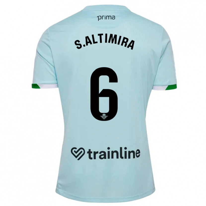 Danxen Barn Sergi Altimira #6 Himmelsblå Grön Bortatröja Matchtröjor 2025/26 Tröjor T-Tröja