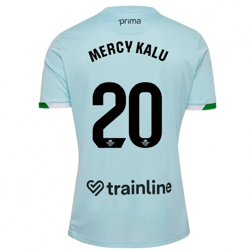 Danxen Barn Chinyere Mercy Kalu #20 Himmelsblå Grön Bortatröja Matchtröjor 2025/26 Tröjor T-Tröja