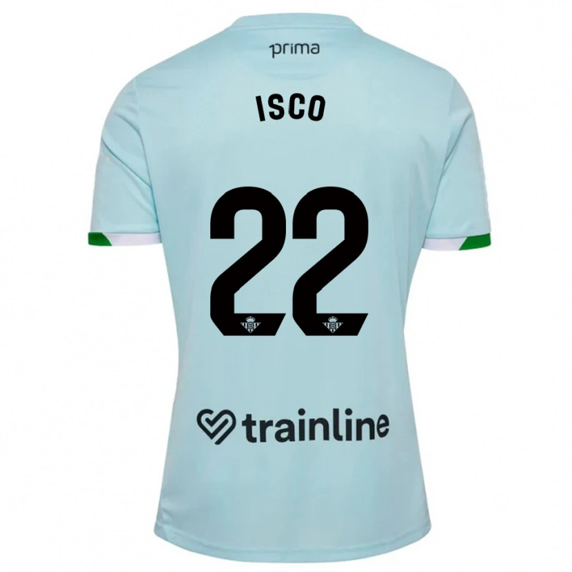 Danxen Barn Isco #22 Himmelsblå Grön Bortatröja Matchtröjor 2025/26 Tröjor T-Tröja
