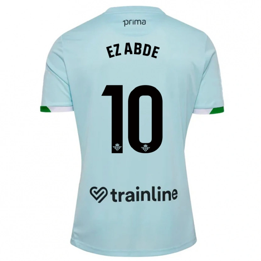 Danxen Barn Abde Ezzalzouli #10 Himmelsblå Grön Bortatröja Matchtröjor 2025/26 Tröjor T-Tröja